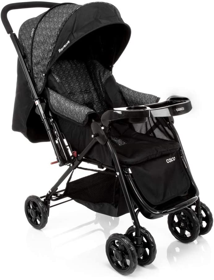 Travel System Reverse, Cosco, Preto Rajado