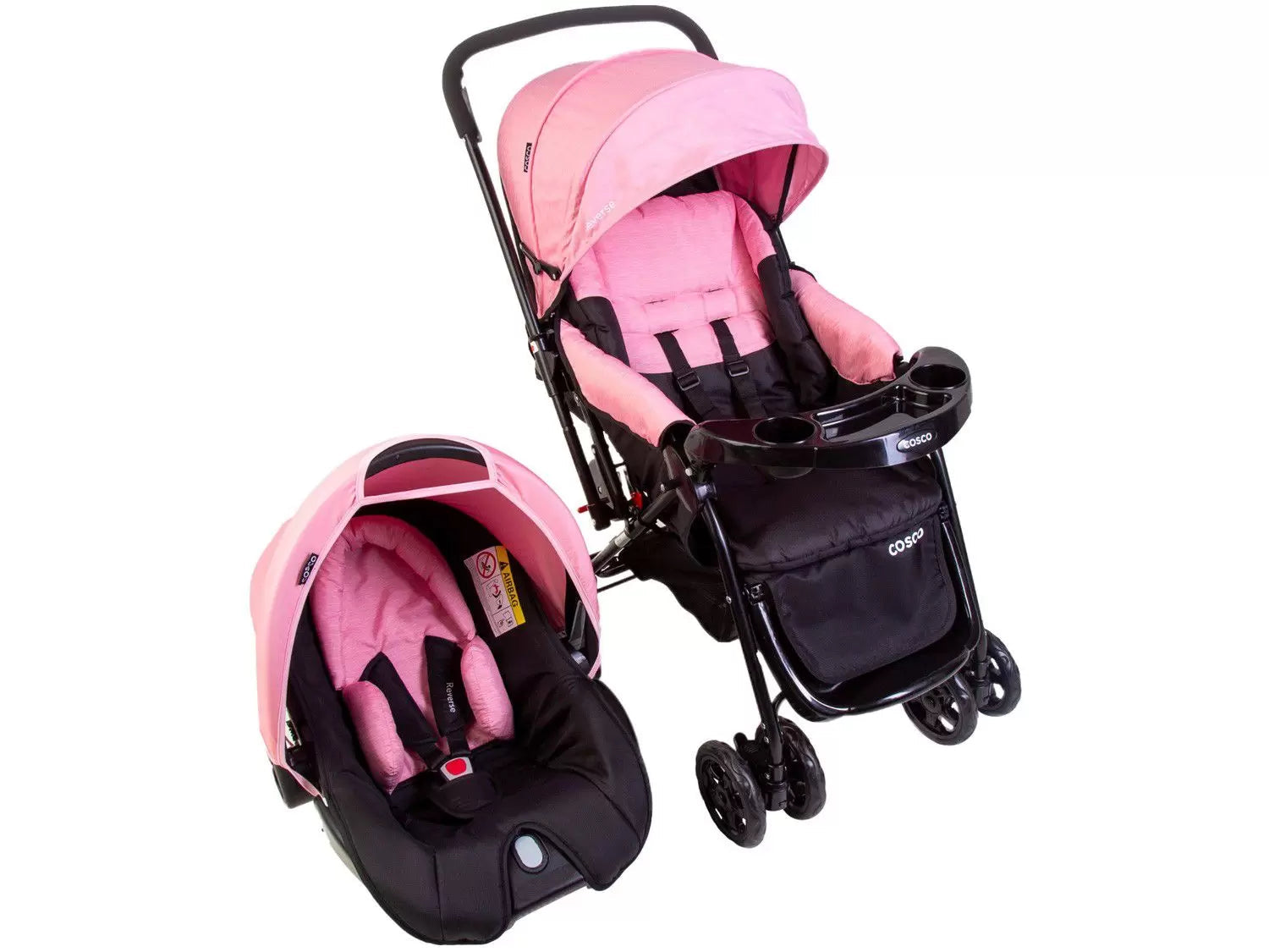 Carrinho de Bebê com Bebê Conforto Cosco - Travel System Reverse 0 a 15kg
