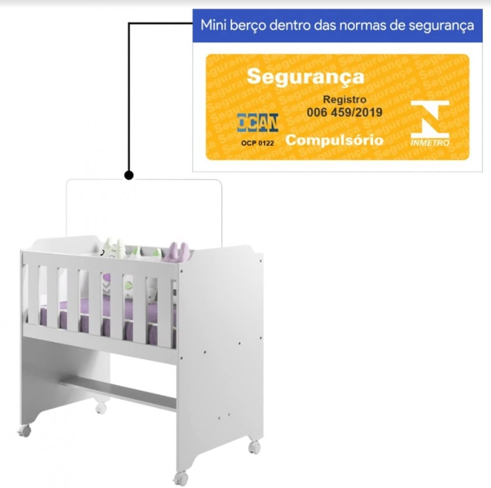 Mini Berço com Colchão Tigus Branco